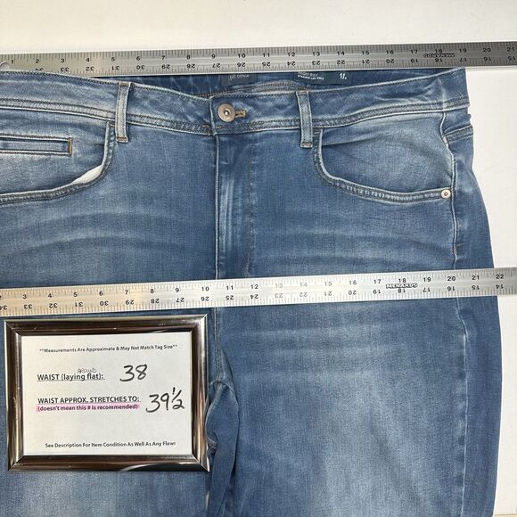 J Jill Jeans Women 18 High Rise Straight Leg Ankle Blue Stretch Denim Cuffed NEW - Picture 5 of 10